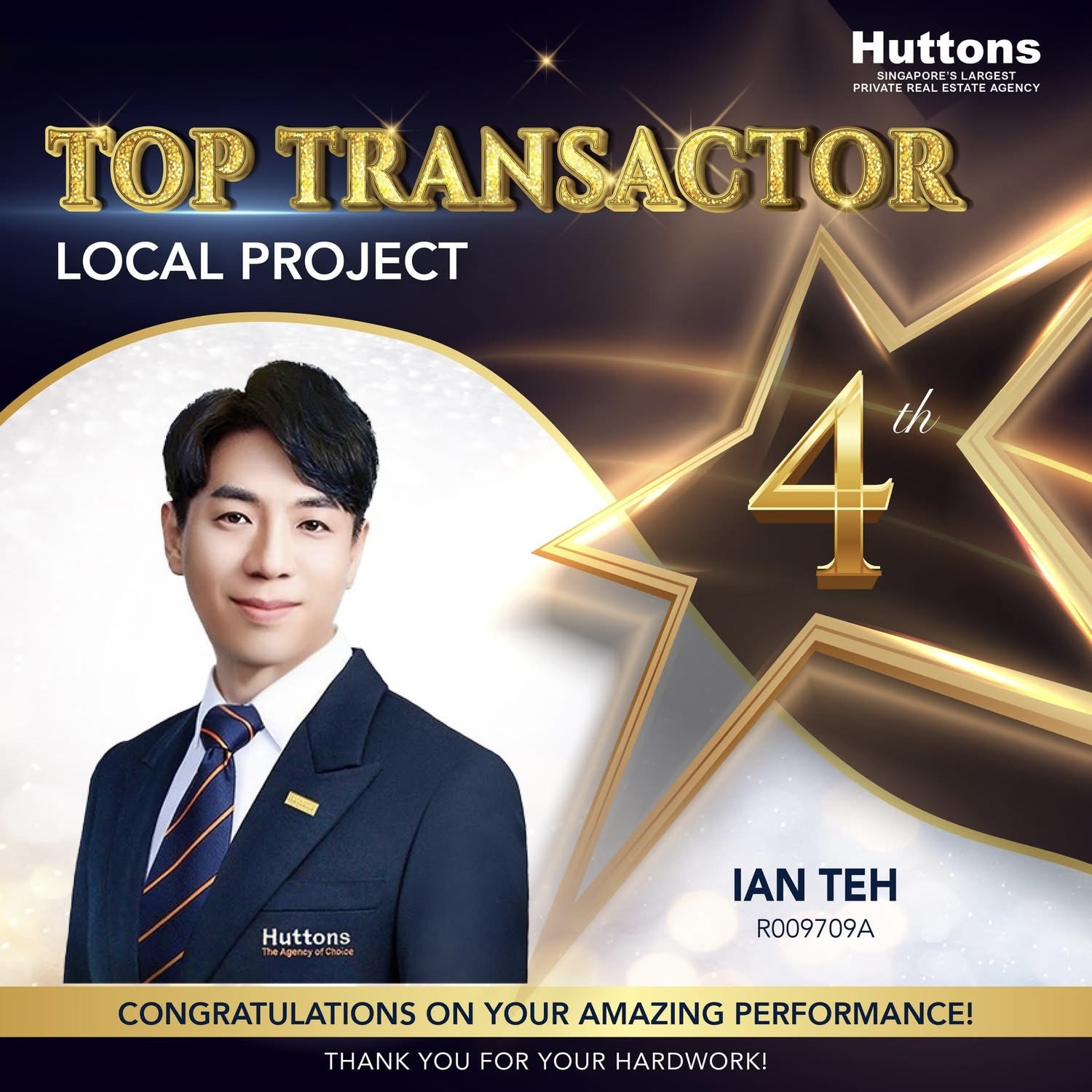 Huttons Top Transactor · Local Project · 4th
